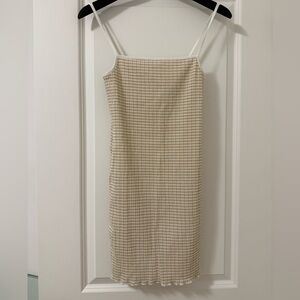 Aritzia plaid mini dress